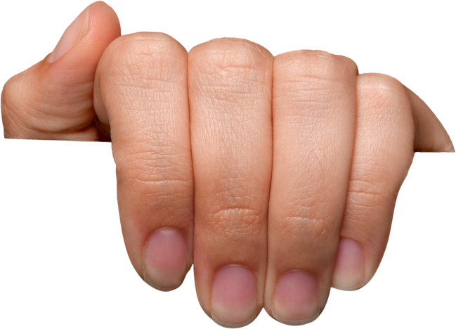 Hand Holding a Blank Space